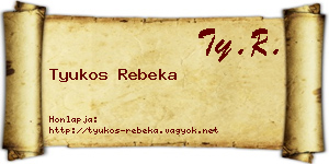 Tyukos Rebeka névjegykártya